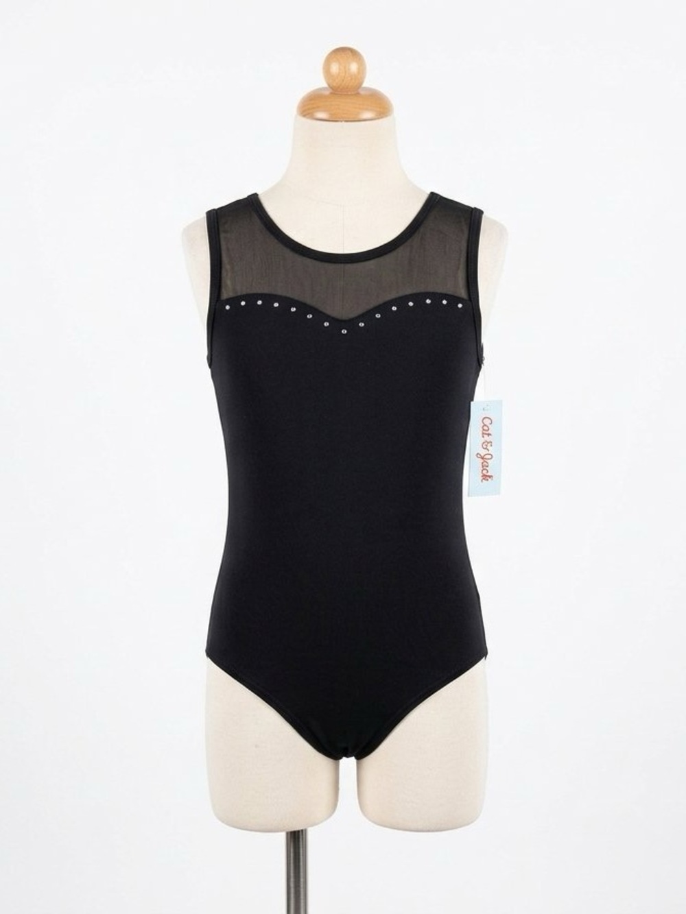Girls' Dance Tank Mesh Leotard - Cat & Jack - Black XL (14/16)